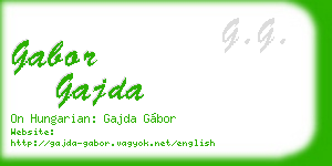 gabor gajda business card