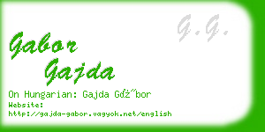 gabor gajda business card
